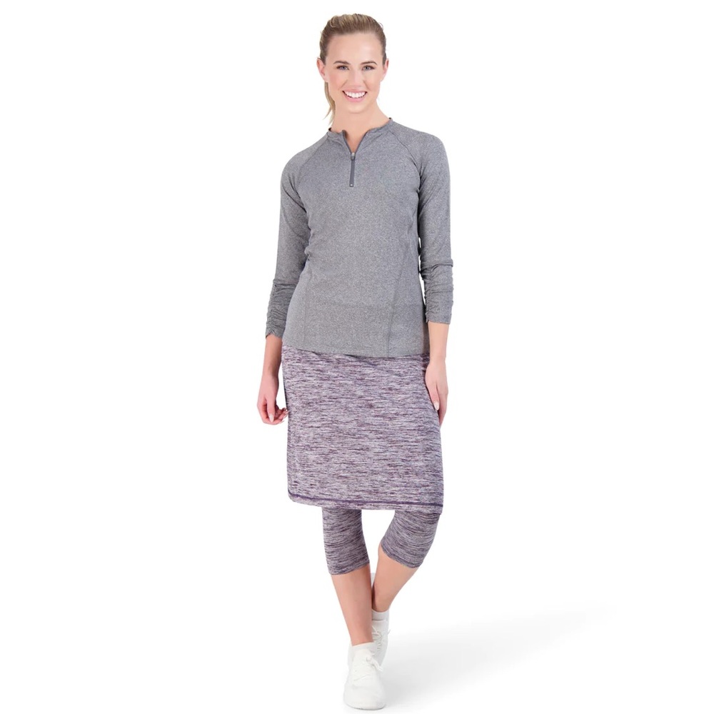 Snoga Athletics Space Dye skirted leggings large purple lilac